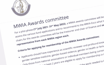 Call for membership on the MWIA awards committee is out now!