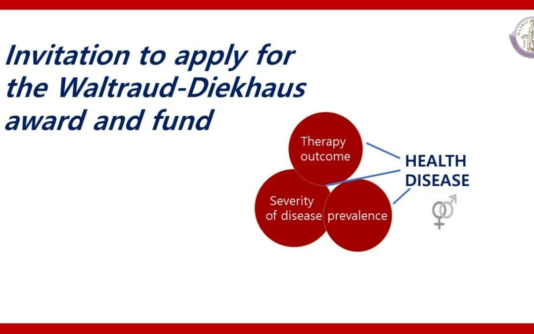 CLOSING SOON: Invitation to apply for the Waltraud-Diekhaus Award and Fund