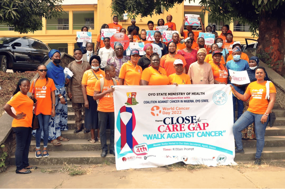 Fig. 1: MWAN members after a Cancer Awareness Talk to Women in an Out Patient Clinic