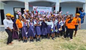Donation of sanitary towels to girls in secondary schools to mark Menstrual Hygiene Day by Ebonyi and Cross River State Branches