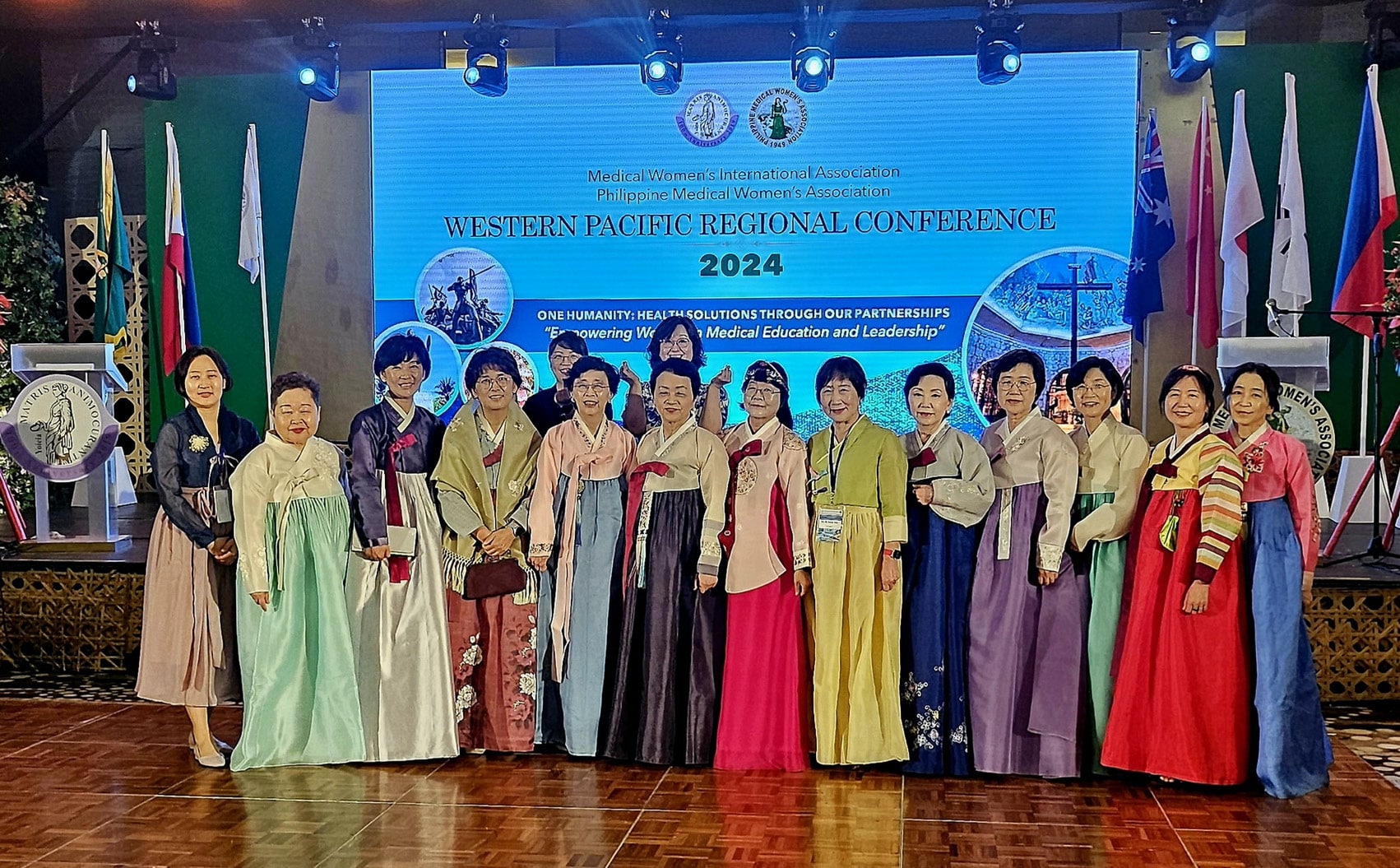 KMWA members in traditional Korean attire at the conference