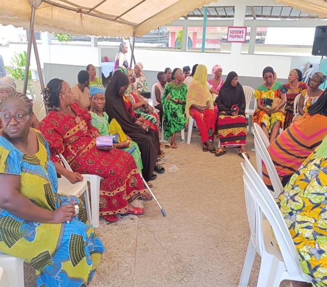 Fig 2. March 21, 2026:  breast and cervical cancer awareness and screening day in the village of Agban (Abidjan). 140 women were educated; 137 were screened and tested negative for HPV. 3 virgins and 